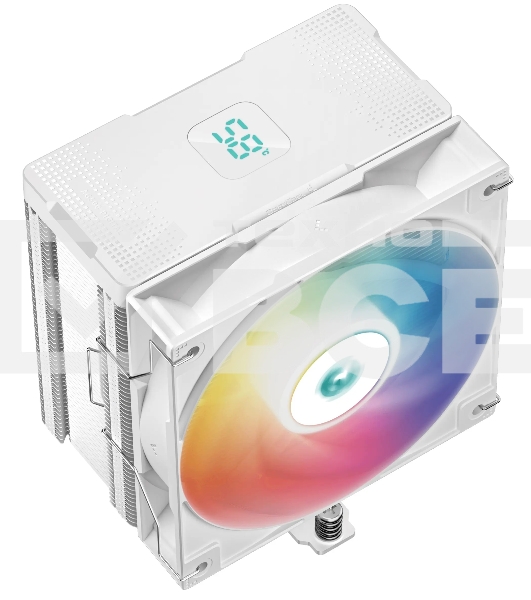 Кулер для процессора DEEPCOOL AG500 DIGITAL WH ARGB белый, 120 мм, алюминий/медь, 1950 об/мин, 29.4 дБ, 4 pin, 240 Вт, 158 мм