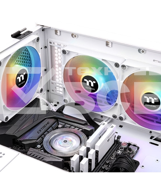 Вентилятор для корпуса Thermaltake CT140 ARGB 140х140x25 белый 4-pin 30.5дБ (упак.:2шт) (CL-F154-PL14SW-A) Ret