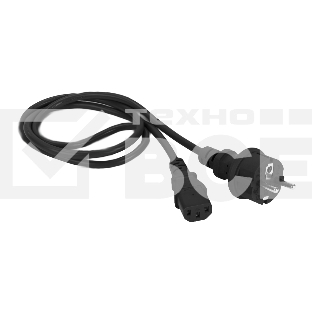 Шнур питания Lanmaster LAN-PP13/SH-10-BK C13-Schuko проводник.:3x0.75мм2 10м 250В 10А черный