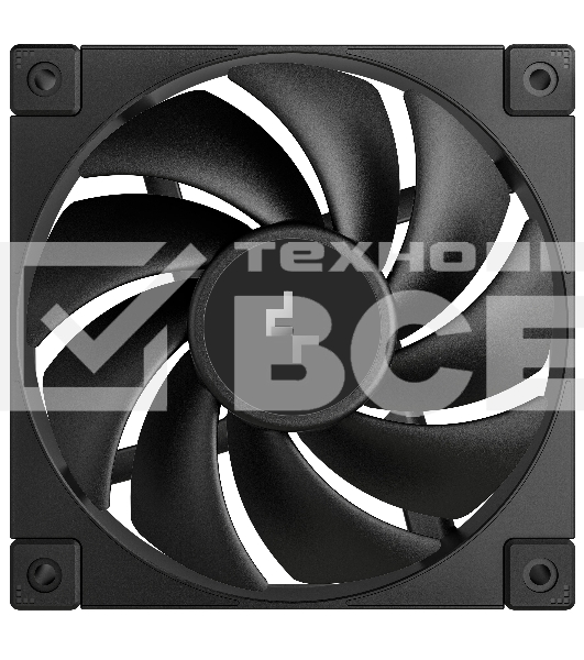 Вентилятор для корпуса DEEPCOOL FD12 черный, 120 мм, 2050 об/мин, 27.6 дБ, 4 pin