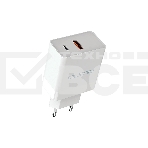 Сетевое зарядное устройство Qumo Energy light (Charger 0052) PD 20W, 2USB, Type-C + QC3.0, белый, фото 1