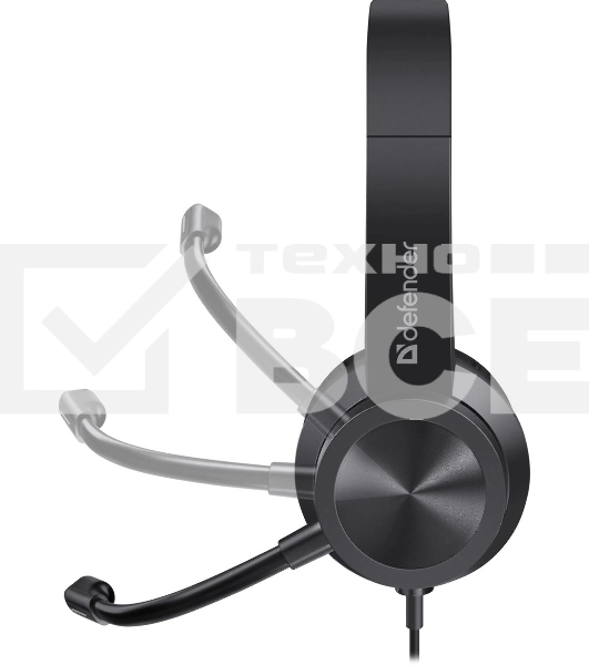 Гарнитура проводная Defender Tune 150 (черная, провод 1.8 м) (63151)