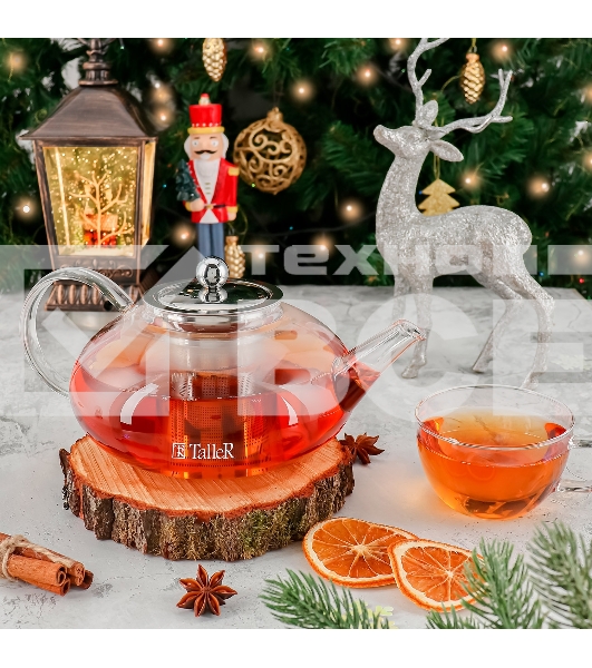 Чайник заварочный TalleR TR-31372 1250 мл Термостойкое боросиликатное стекло.