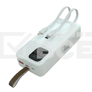 Портативный аккумулятор More choice (4620202550644) PB55-30 с кабелем 1USB 3.0A 22.5W PD - 30000mAh белый