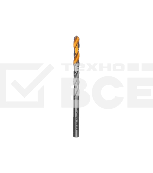 Сверло спиральное по металлу Denzel 6,5 x 100 мм, Р6М5, Golden Tip