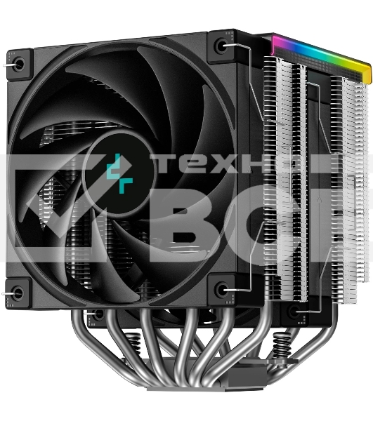 Кулер для процессора DEEPCOOL AK620 DIGITAL SE LGA20XX/1700/1200/115X/AM5/AM4 (9шт/кор, TDP 260W, PWM, DUAL Fan 120мм, 6 тепл. трубок, ARGb, черный) RET (R-AK620-BKADMN-GJD)
