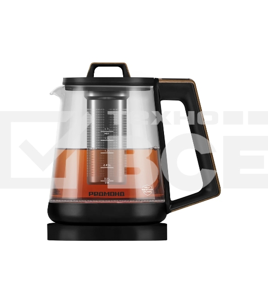 Чайник электрический Redmond KG-251 черный с деревом