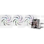 Система охлаждения PCCooler DT360 ARGb Display WH (300W, 360мм, LED temp., белый, ARGb/Fans: 3x120мм, 83.83CFM, 3000RPM/Pump height 62мм, 15dBA, 2600RPM, Rad thickness 27мм/S: 1851, 1700, 1200, 115X, AM5, AM4), фото 1