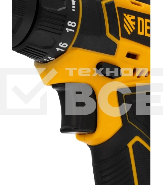Дрель-шуруповерт Denzel CDL-18-0, Аккумуляторная, 18В, Без АКБ и ЗУ