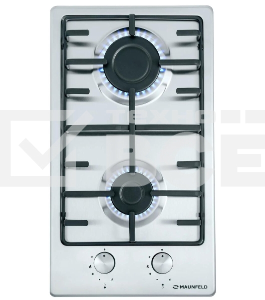 Газовая варочная панель Maunfeld EGHS.32.3ES, 2 конфорки, нержавеющая сталь, серебристый
