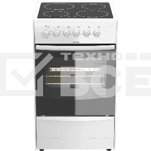 Плита электрическая Darina B 3607 W белый/черный, конфорок 4 шт, духовка 50 л, 50 см x 85 см x 56 см