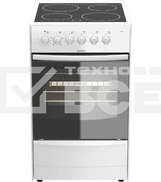 Плита электрическая Darina B 3607 W белый/черный, конфорок 4 шт, духовка 50 л, 50 см x 85 см x 56 см