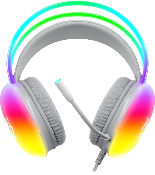 Гарнитура Defender Ignis белый, проводная, подсветка