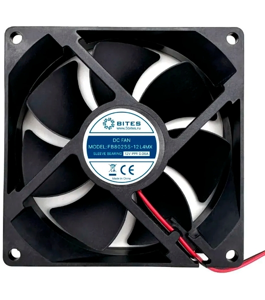 Вентилятор для корпуса 5bites FB8025S-12L4MX 80X25 / SLEEVE / 2000RPM / MOLEX / 4P