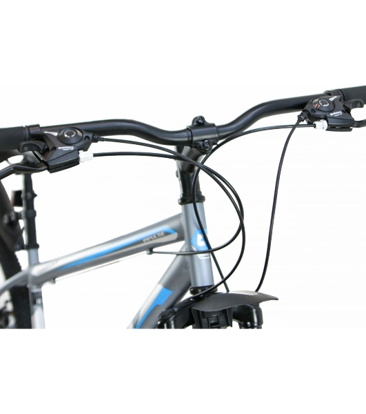 Велосипед Torrent Impulse (рама СТАЛЬ 18'', внедорожный, 21 скорость, SHIMANO, колеса 29д)29'' / 18'' сталь/ Серо-голубой