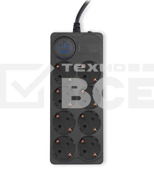Сетевой фильтр Ippon BK-8-EU-3-10-B 3м (8 розеток) черный (коробка)