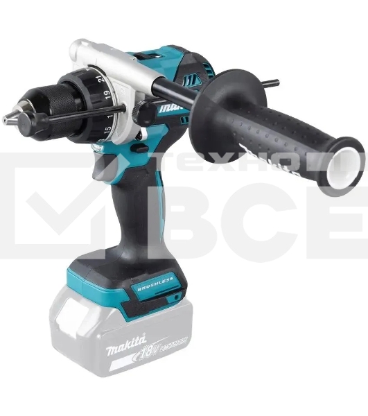 Дрель-шуруповерт аккумуляторная ударная бесщеточная Makita 18В, 13мм, 130Нм (без АКБ и ЗУ)