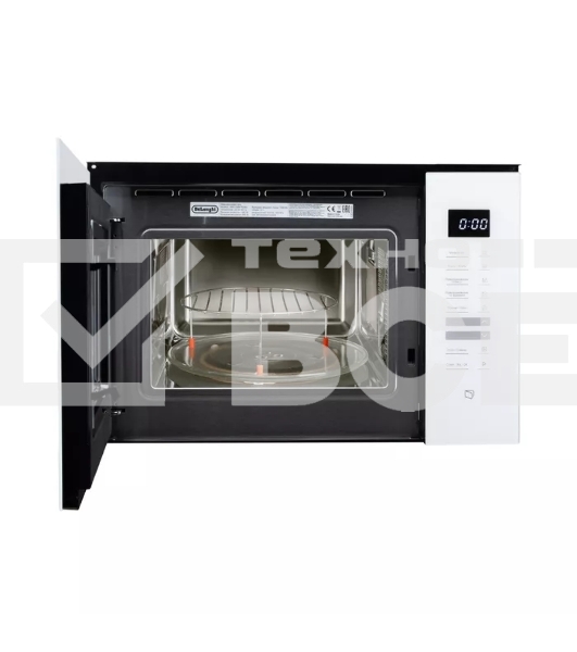 Микроволновая печь встраиваемая DeLonghi DMO 25BB ROMA белый, 25 л, 1450 Вт, переключатели - сенсор