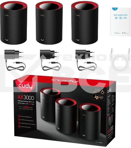 Wi-Fi Mesh-система/ AX3000 Wi-Fi 6 Mesh 2.5G Solution 3-Pack, Dual-Band,  Chipset MT7981BA+MT7976CN+RTL8221B, 802.11ax/ac/a/b/g/n,  2402Mbps at 5GHz + 574Mbps at 2.4GHz,  2.5G WAN+GE LAN, 5 internal antennas,  MU-MIMO, DDNS, Zerotier/Wireguard/OpenVPN/IPS