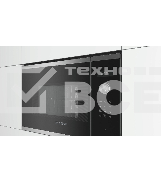 Микроволновая печь встраиваемая Bosch BEL554MS0 нержавеющая сталь/черный, 25 л, 900 Вт, переключатели - поворотный механизм/сенсор