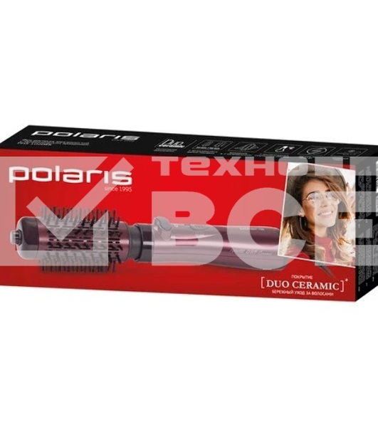 Фен-щетка Polaris PHS 1020RK лиловый 1000Вт. Кол-во режимов 3. Конструкция вращение шнура.2 насадки-щетки: 50, 35 мм. В комплекте щетка. Покрытие керамическое.Автоматическое вращение насадок.