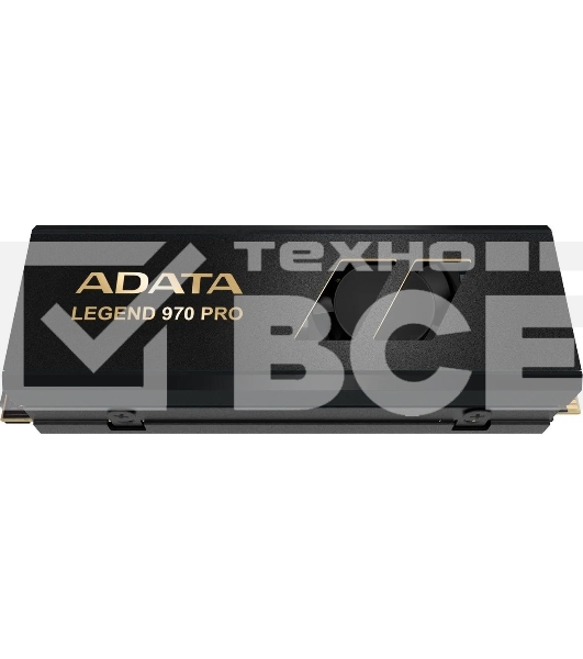 Накопитель SSD ADATA Legend 970 Pro, 1000 Гб, M.2 2280, PCIe 5.0 x4, NVMe 2.0, 3D TLC, R/W 13000/5800 МБ/сек, радиатор с вентилятором