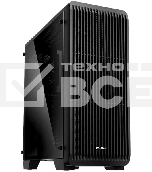 Компьютерный корпус MidiTower Zalman S2 TG TEMPERED GLASS WINDOW black (ATX, mATX, Mini-ITX, USB2.0 x2, USB3.0x1, без БП) (S2 TG)