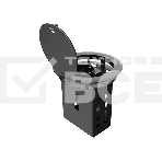 Лючок врезной в стол Wize Pro WRTS-RRTQ-B откидная алюм. крышка, розетка 220В -1 шт, 3 отверстия keystone для модулей WRTS-RR, черный, фото4