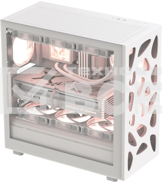 Компьютерный корпус AeroCool / Formula V Line Mana Stone White AR, ATX, TYPE-C*1, USB2.0*1, USB3.0*1, FRONT 3x120мм ARGB, REAR 1x120мм ARGB