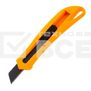 Нож Denzel 18 мм, сменное лезвие, SK4, облегченный корпус, нажимной фиксатор