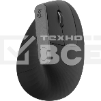 Мышь беспроводная/проводная Logitech MX Vertical графитовый, 4000 dpi, радиоканал, Bluetooth, USB, кнопки - 6, фото 1