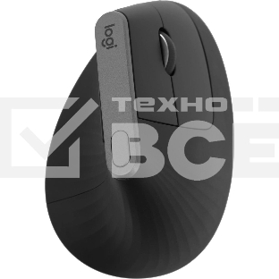 Мышь беспроводная/проводная Logitech MX Vertical графитовый, 4000 dpi, радиоканал, Bluetooth, USB, кнопки - 6