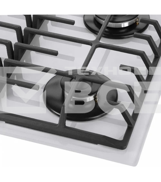 Газовая варочная панель Maunfeld EGHG.64.63CW/G, 4 конфорки, закаленное стекло, белый