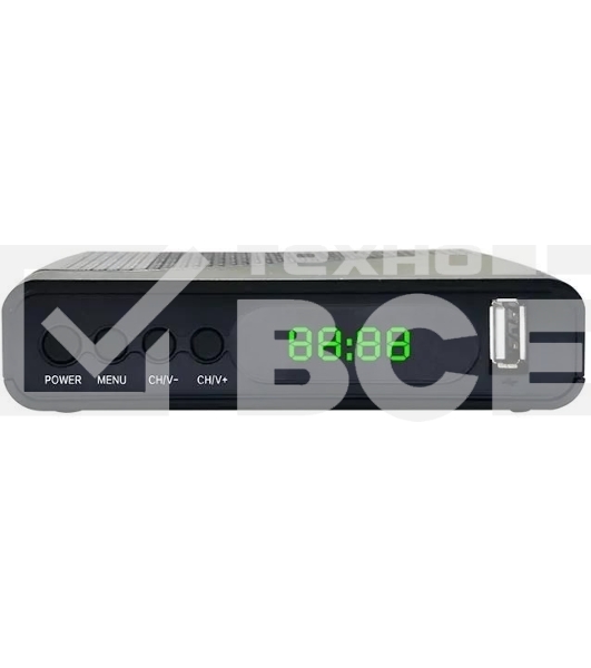 Приставка для цифрового ТВ Hyundai H-DVB500 черный, DVB-T2, DVB-T, DVB-C, HDMI, USB 2.0 х2