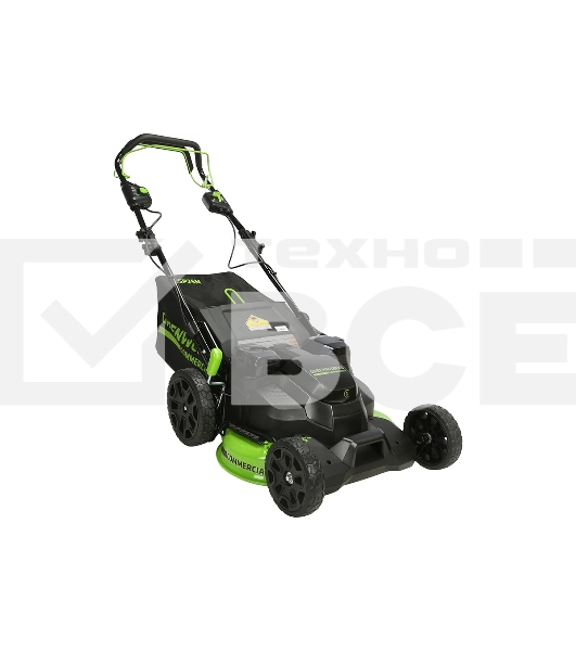 Газонокосилка аккумуляторная GreenWorks GC82LM61S, TwinForce, 82V, 61 см, самоходная, бесщеточная, без АКБ и ЗУ  (2515607)