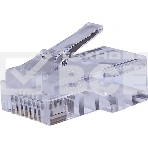 Коннектор Suprlan 10-0209-1, UTP кат.5E RJ45, прозрачный, 10шт, фото 1