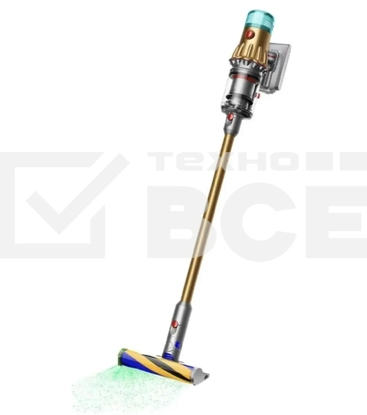 Пылесос вертикальный Dyson SV46 V12 Detect Slim Absolute золотистый/серебристый, питание от аккумулятора, 150 Вт, уборка сухая, пылесборник 0.35 л, работа от АКБ max 60 мин