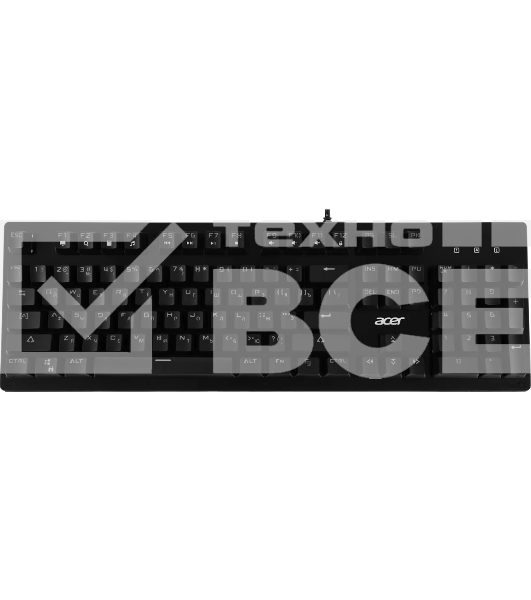 Клавиатура Acer OKW127 проводная, USB, черный
