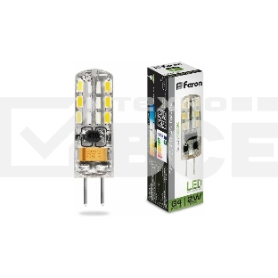 Лампа светодиодная FERON 25448 LED 2вт 12в G4 белый капсульная