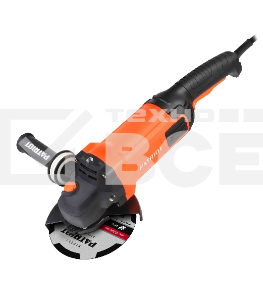 Угловая шлифовальная машина (УШМ) PATRIOT AG 190, тонкий корпус, пылезащищенная. Вт, Диск 180 мм