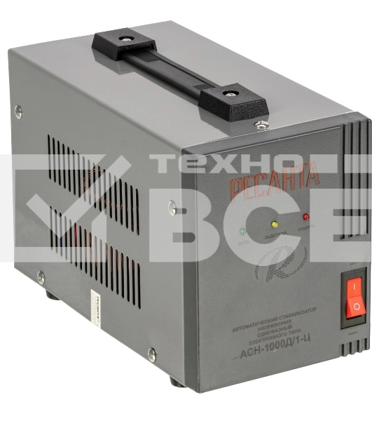 Стабилизатор напряжения Ресанта АСН-1000Д/1-Ц электронный однофазный серый