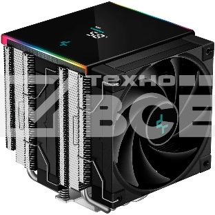 Кулер для процессора DEEPCOOL AK620 DIGITAL SE LGA20XX/1700/1200/115X/AM5/AM4 (9шт/кор, TDP 260W, PWM, DUAL Fan 120мм, 6 тепл. трубок, ARGb, черный) RET (R-AK620-BKADMN-GJD)