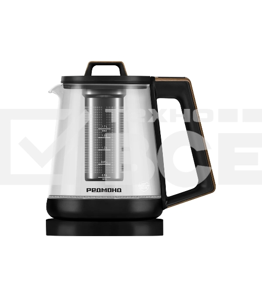 Чайник электрический Redmond KG-251 черный с деревом
