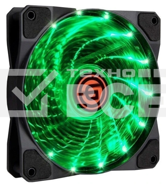 Вентилятор для корпуса LED 12LG15 (зеленый) (108309)