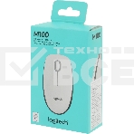 Мышь проводная Logitech M100 белый, 1000 dpi, USB, кнопки - 3, фото2