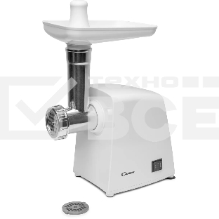 Мясорубка электрическая Candy CG-100 белый, 900 Вт, 2.2 кг/мин, реверс, защита от перегрузки, насадки - 4