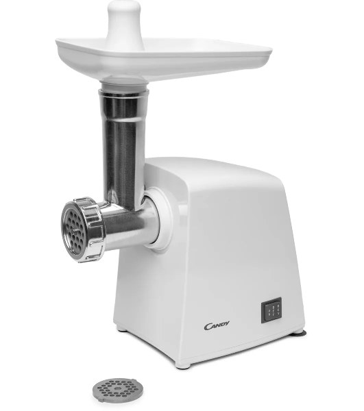 Мясорубка электрическая Candy CG-100 белый, 900 Вт, 2.2 кг/мин, реверс, защита от перегрузки, насадки - 4