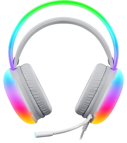 Гарнитура Defender Ignis белый, проводная, подсветка