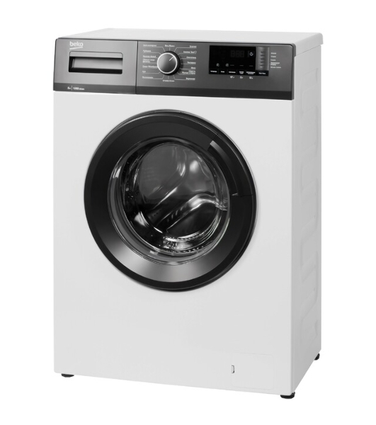 Стиральная машина Beko WHE5512BBW RUKZ BX B7SE4001000 7329810011 белый, загрузка фронтальная 5 кг, 1000 об/мин, класс A