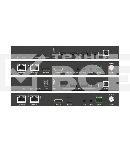 Удлинитель сигнала HDMI Infobit iTrans E100UC USB по витой паре до 100 метров, поддержка 4К60, HDBT 3.0